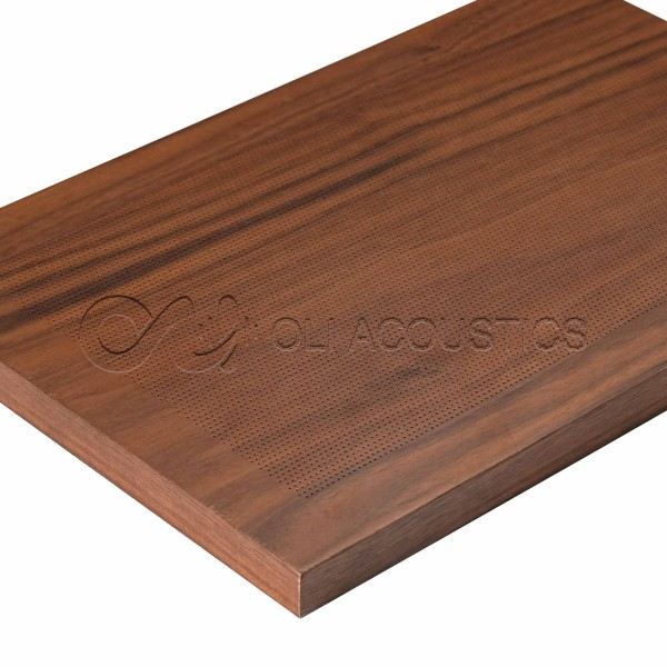 2-2-0.5 Micro Wooden Perforated Acoustic Panel With Natural Walnut Veneer For Auditorium